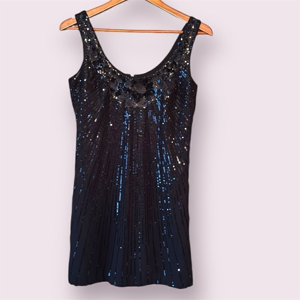 WHITE HOUSE BLACK MARKET Sequin Sheath Mini Dress